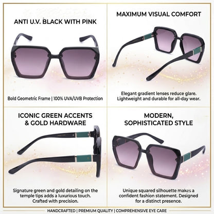 30103 Sapphire Womens Sunglass (BlackPink)