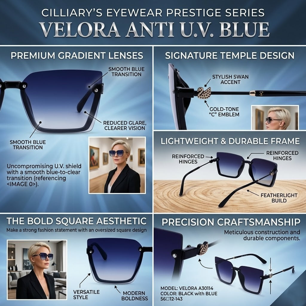 30114 Velora Womens Sunglass (BlackBlue)