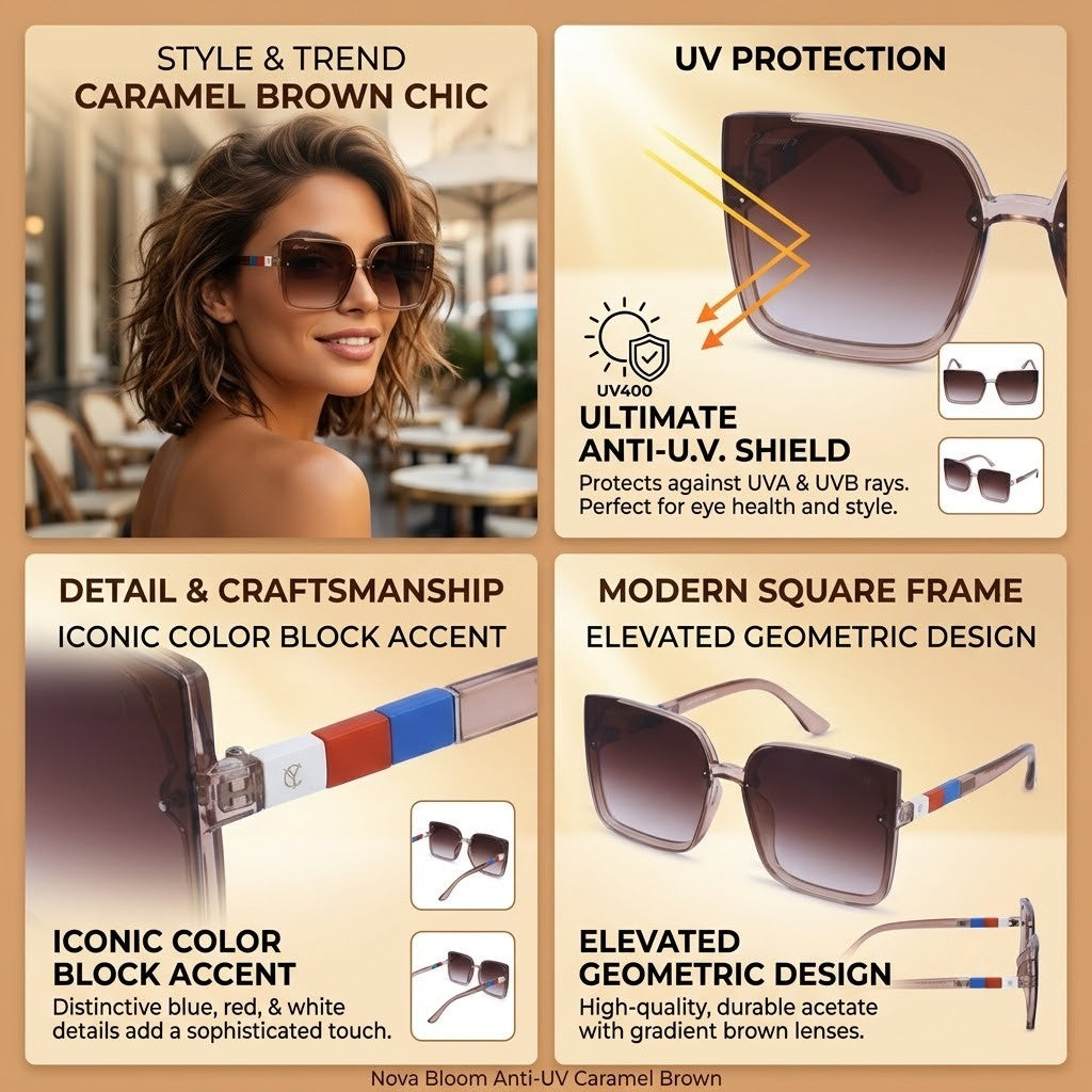 30137-NovaBloom-Womens Sunglass (Caremal Brown)