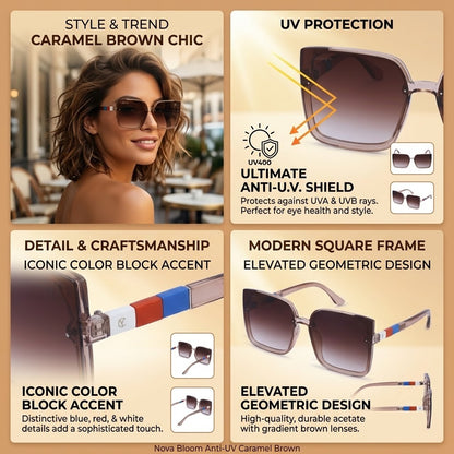 30137-NovaBloom-Womens Sunglass (Caremal Brown)