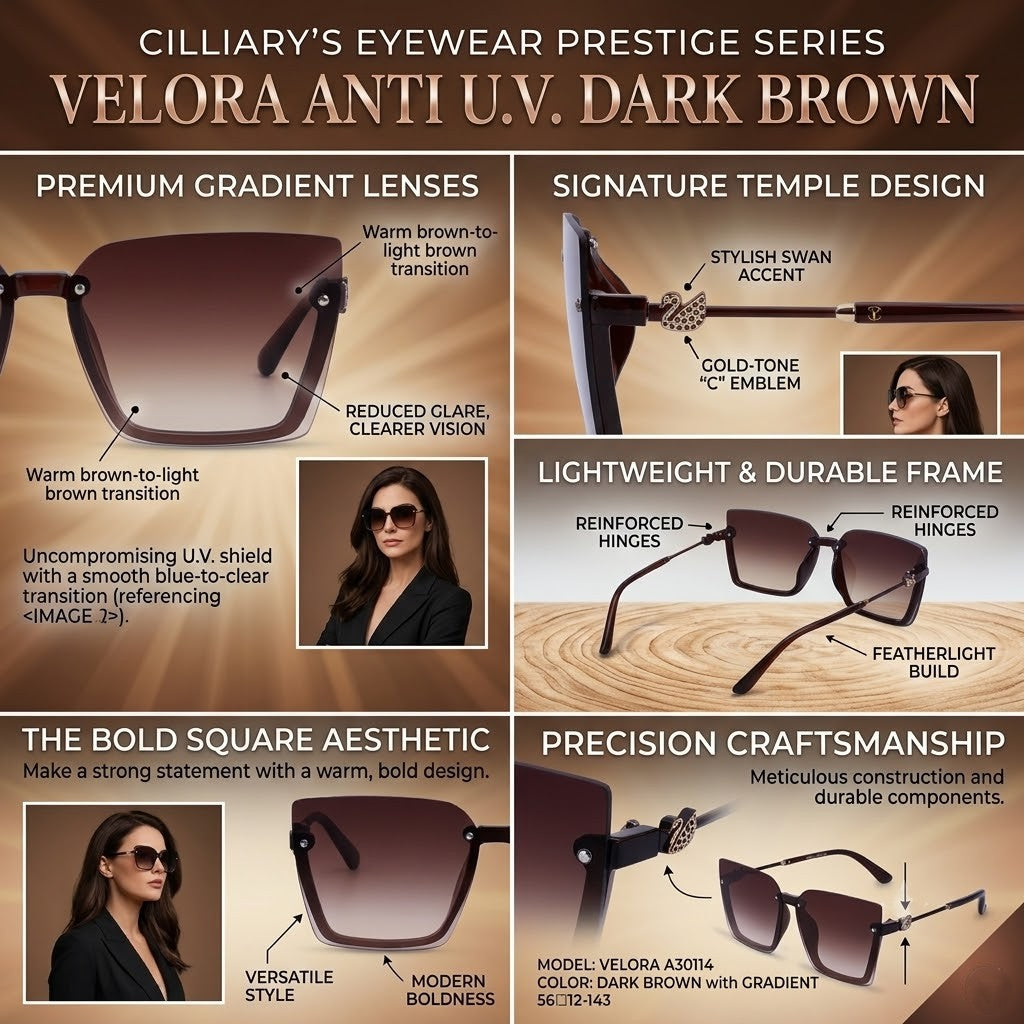 30114 Velora Womens Sunglass (Brown)