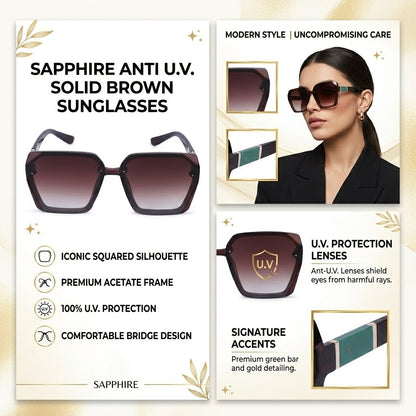 30103 Sapphire Womens Sunglass (Brown)