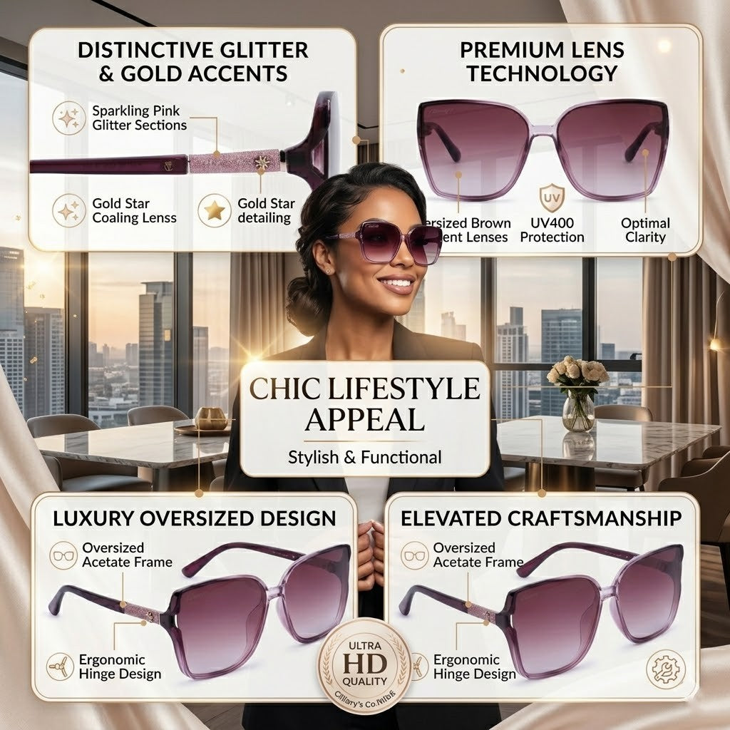Cilliary's Cocoa Women's Luxury UV400 Sunglasses| Size 63-14-141 (TransPink)
