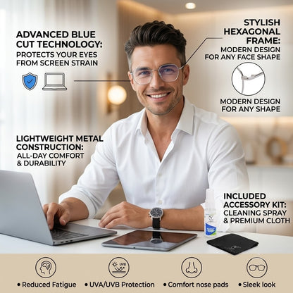 3143 HEXX Bluecut Lenses (Silver)