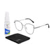 887 Blue Cut Eyewear | 51-17-140 Cat Eye Computer Glasses (SilverBlack)