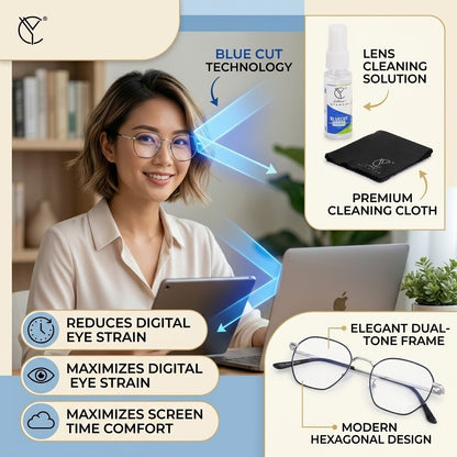 3143 HEXX Bluecut Lenses (SilverBlack)