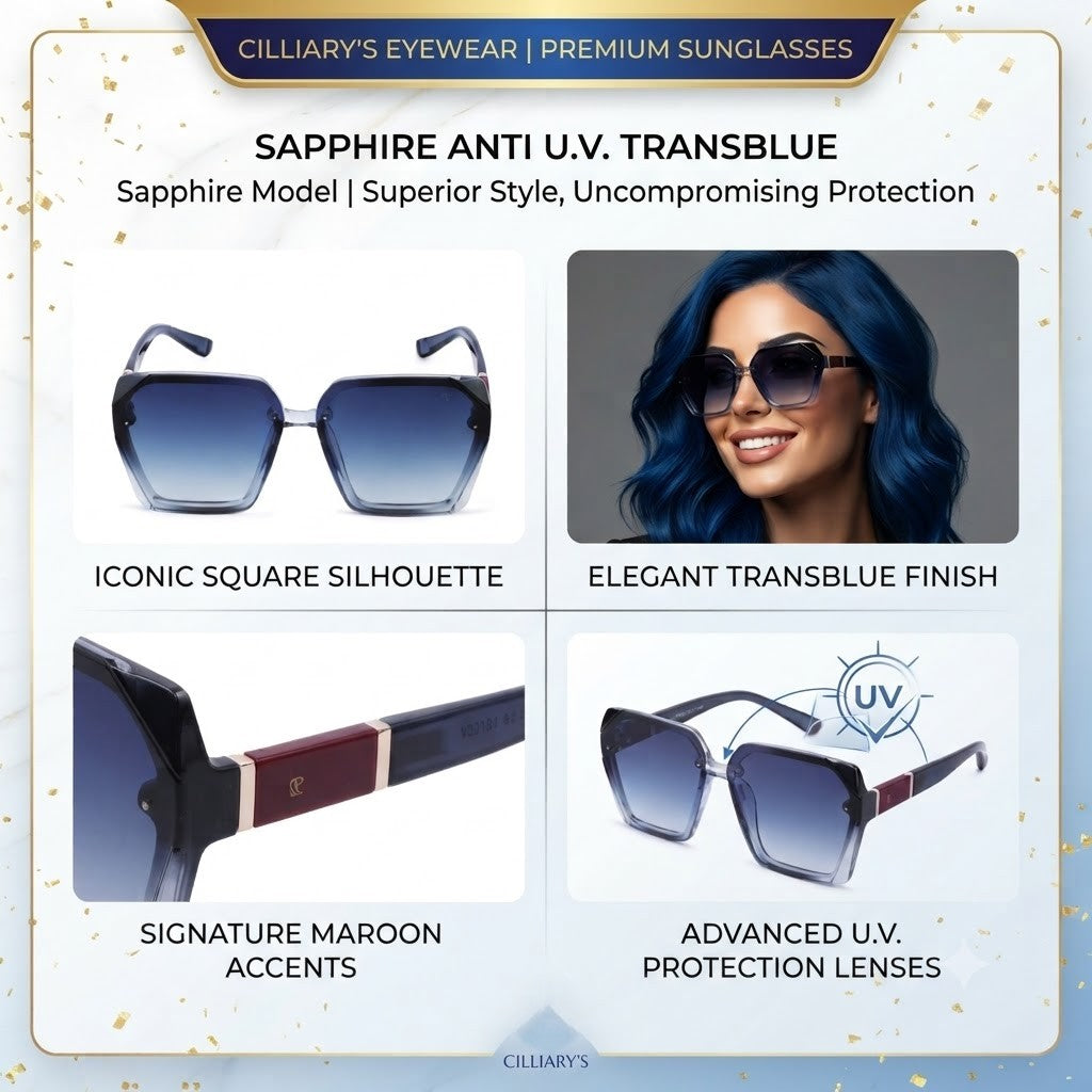 30103 Sapphire Womens Sunglass (TransBlue)