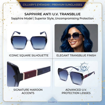 30103 Sapphire Womens Sunglass (TransBlue)
