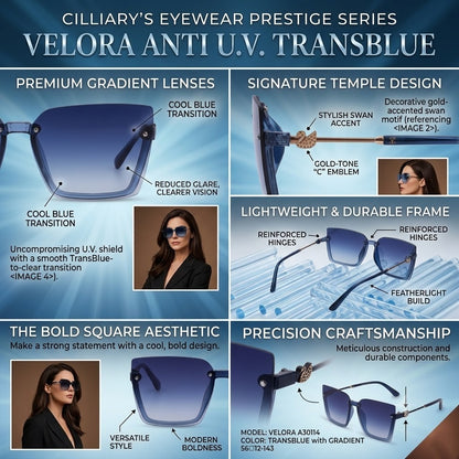 30114 Velora Womens Sunglass (TransBlue)