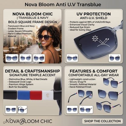 30137-NovaBloom-Womens Sunglass (TransBlue)