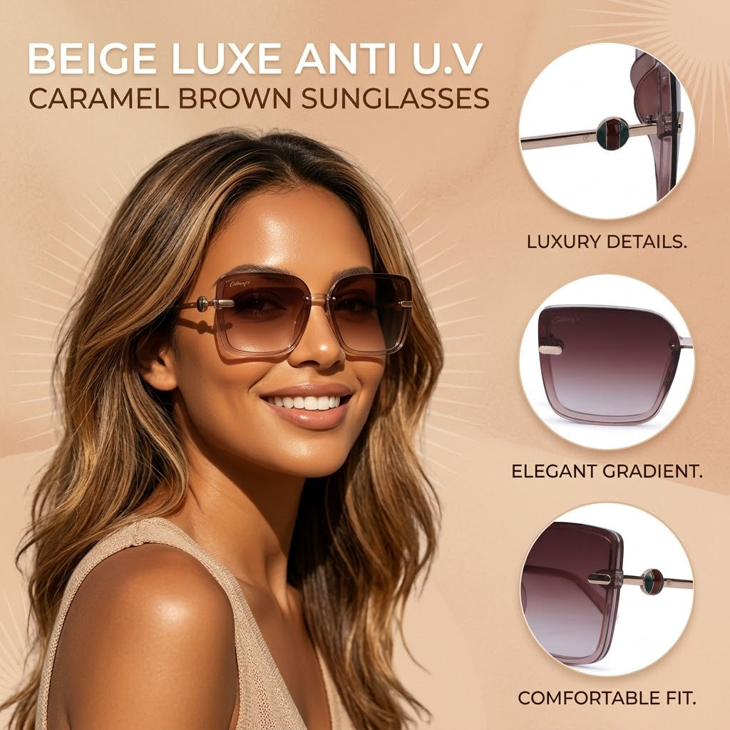 30127 BeigeLuxe Womens Sunglass (TransBrown)