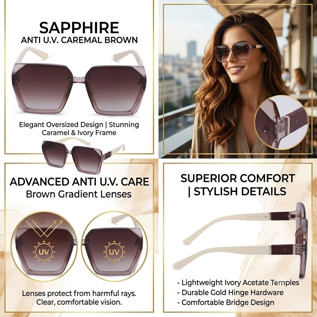 30103 Sapphire Womens Sunglass (TransBrown)