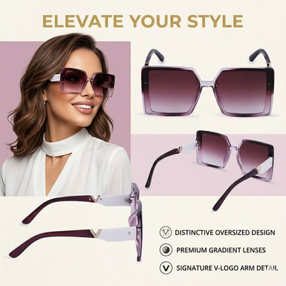 Cilliary's ZyraBold Oversized Square Sunglasses for Women | Size 62-14-149 (TransPink)