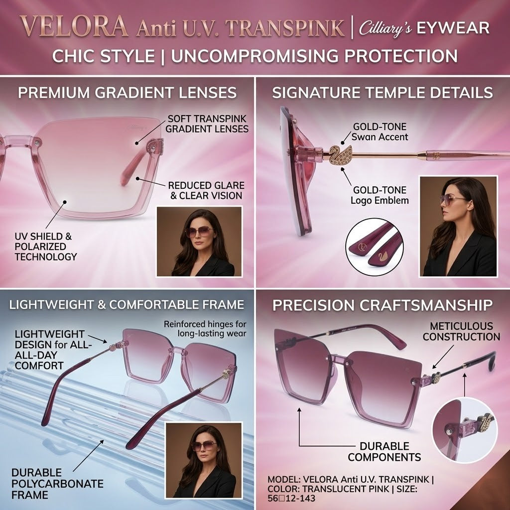 30114 Velora Womens Sunglass (TransPink)