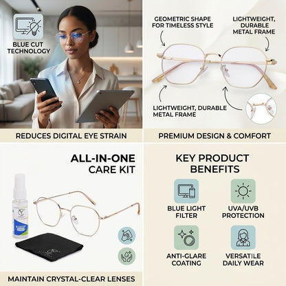 3143 HEXX Bluecut Lenses (Gold)